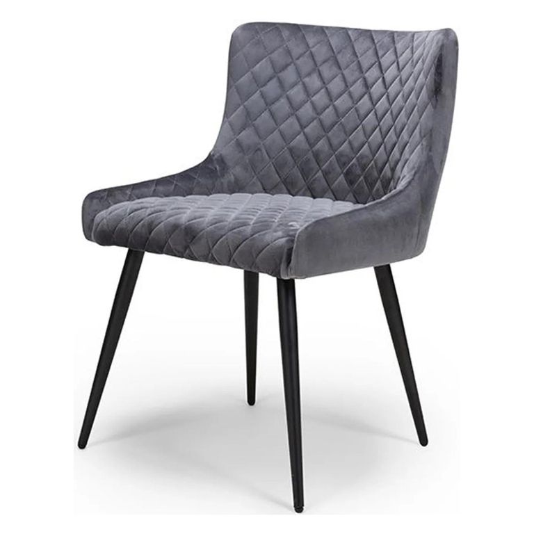 Malmo Dining Chair - Set of 2 - Grey Fabric