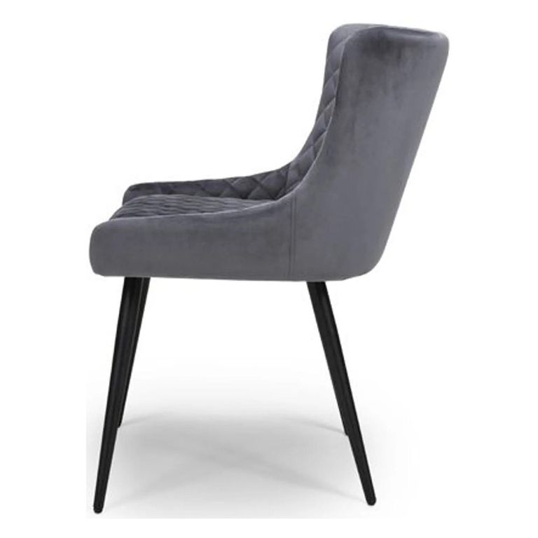 Malmo Dining Chair - Set of 2 - Grey Fabric