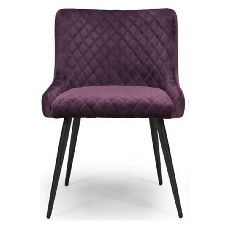 Malmo Dining Chair - Set of 2 - Purple Fabric