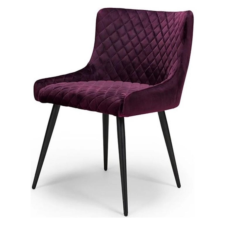 Malmo Dining Chair - Set of 2 - Purple Fabric