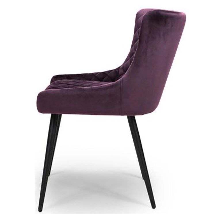 Malmo Dining Chair - Set of 2 - Purple Fabric