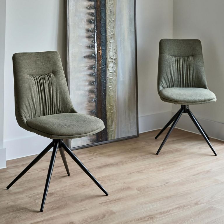 Boden Dining Chair - Set of 2 - Green Fabric