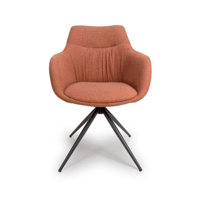 Boden Carver Dining Chair - Set of 2 - Brick Red Fabric