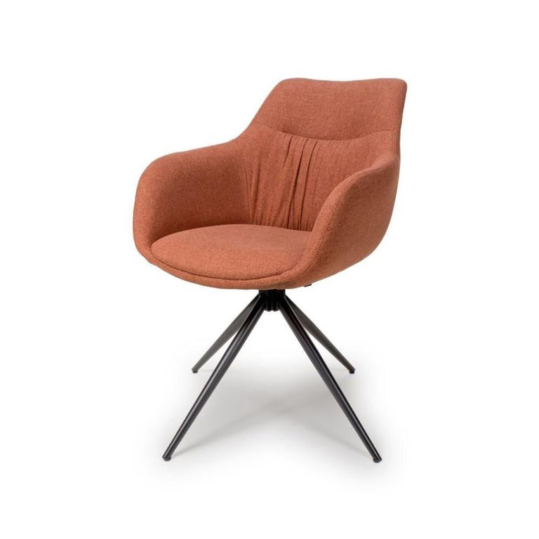 Boden Carver Dining Chair - Set of 2 - Brick Red Fabric