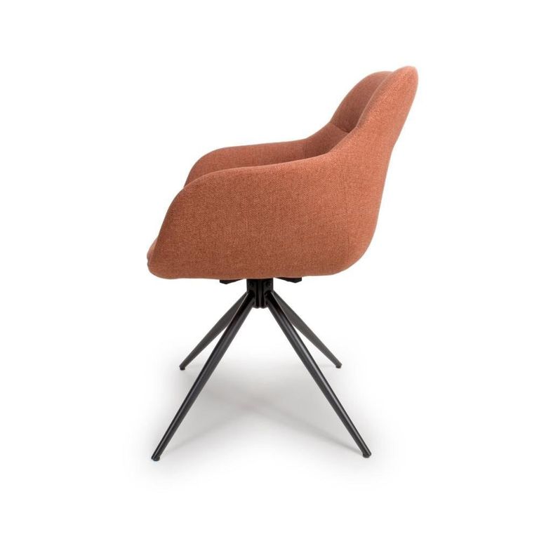 Boden Carver Dining Chair - Set of 2 - Brick Red Fabric