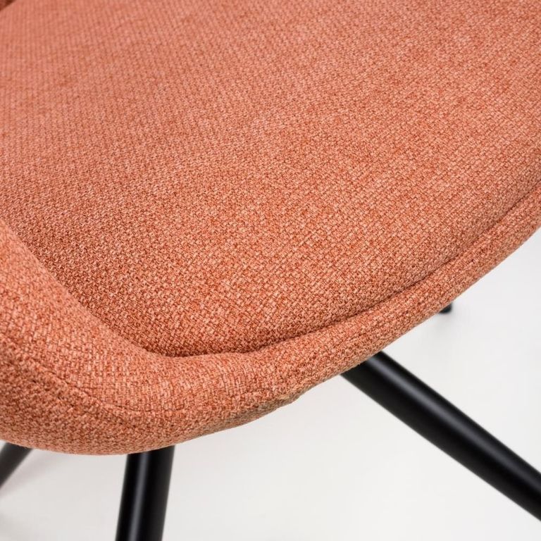 Boden Carver Dining Chair - Set of 2 - Brick Red Fabric