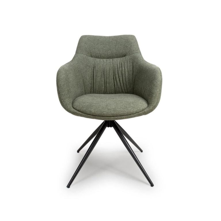 Boden Carver Dining Chair - Set of 2 - Green Fabric