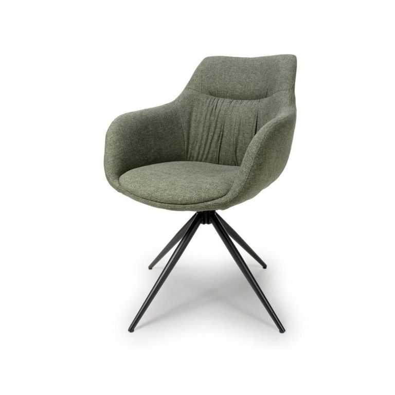 Boden Carver Dining Chair - Set of 2 - Green Fabric