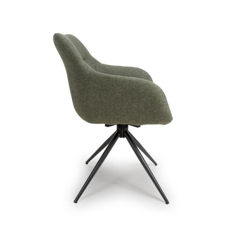 Boden Carver Dining Chair - Set of 2 - Green Fabric