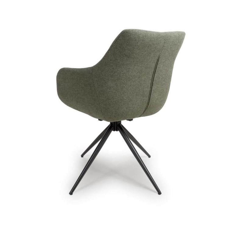 Boden Carver Dining Chair - Set of 2 - Green Fabric