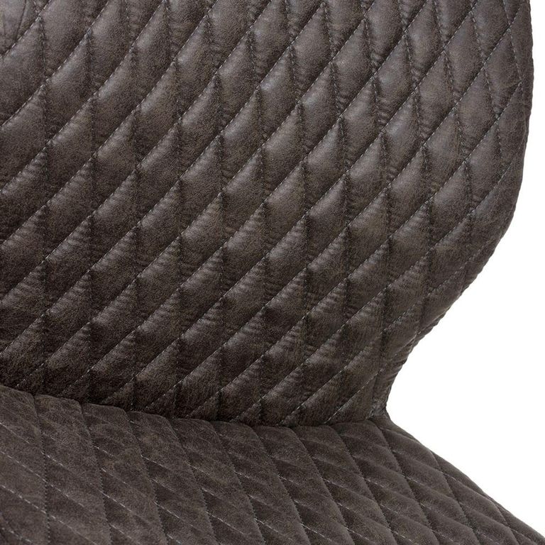 Charlie Cantilever Dining Chair - Set of 2 - Grey Faux Leather