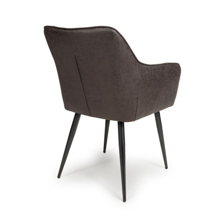 Charlie Dining Chair - Set of 2 - Grey Faux Leather