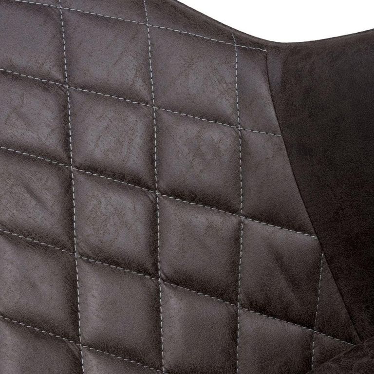 Charlie Dining Chair - Set of 2 - Grey Faux Leather