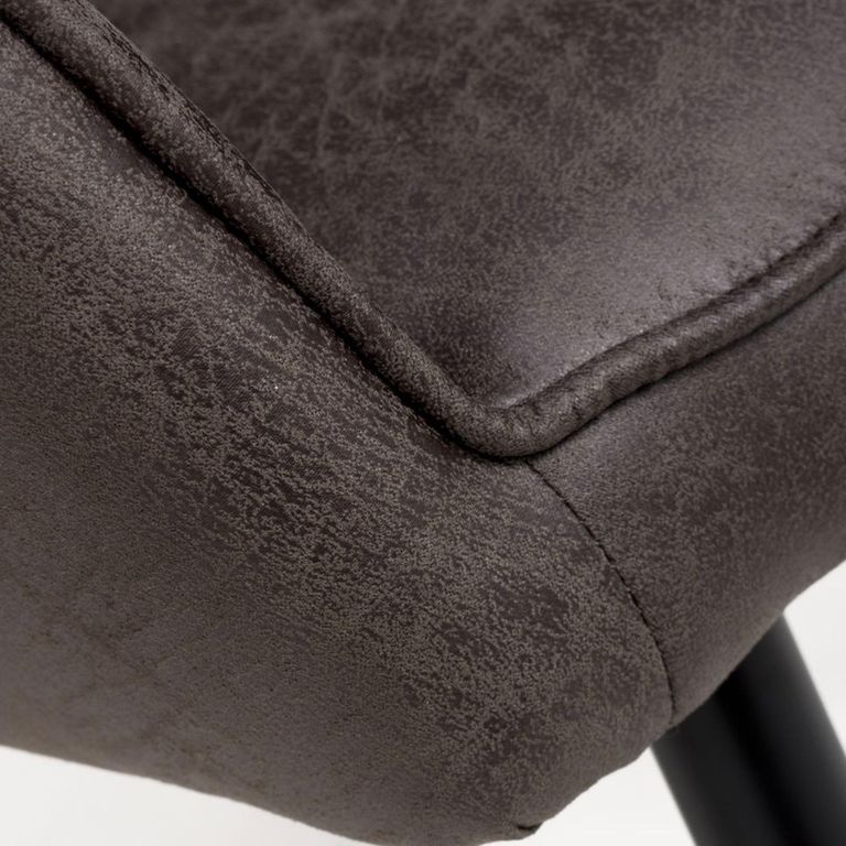 Charlie Dining Chair - Set of 2 - Grey Faux Leather