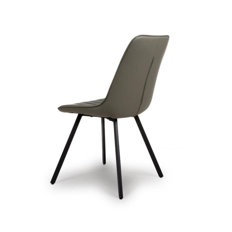 Miro Dining Chair - Set of 2 - Grey Faux Leather