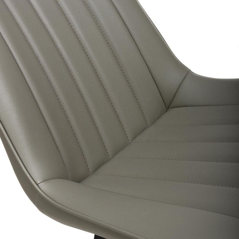 Miro Dining Chair - Set of 2 - Grey Faux Leather