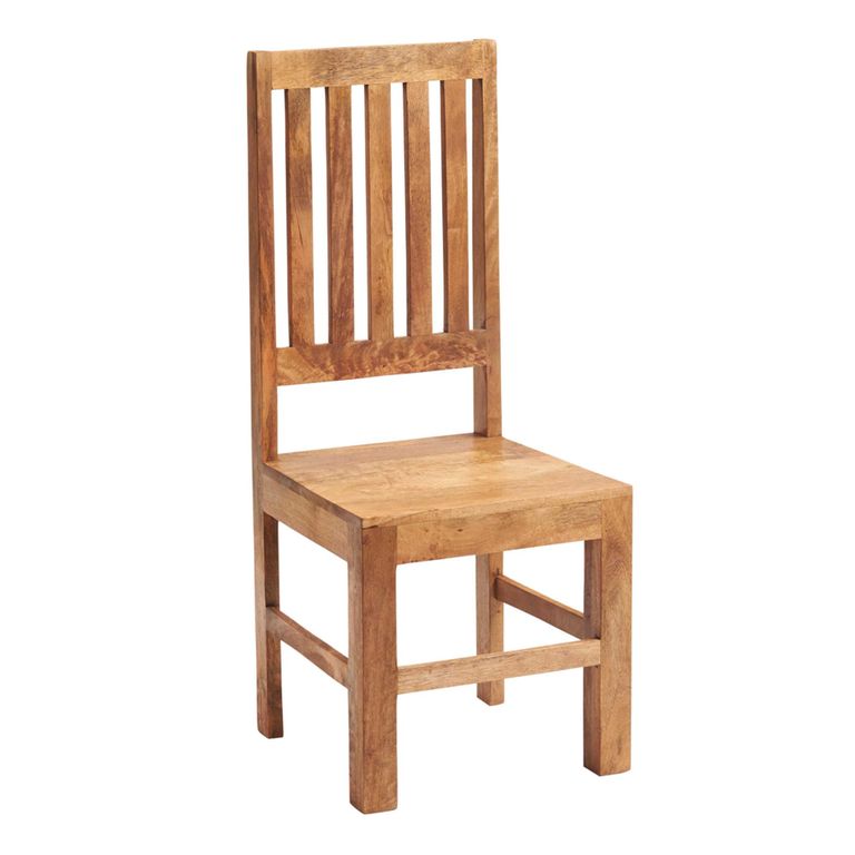 Dakota Dining Chairs - Set of 2 - Slatted Back - Light Mango Wood