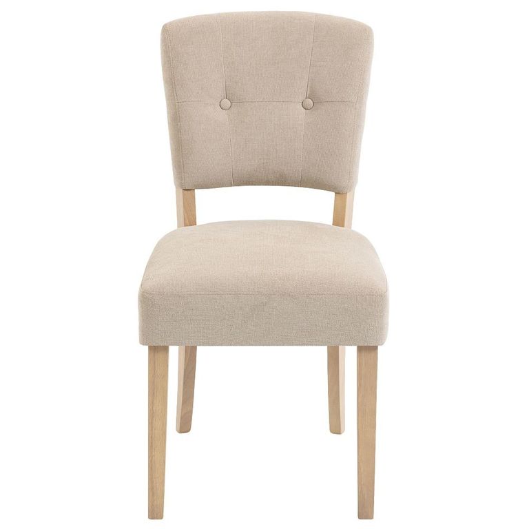 Alice Dining Chair - Set of 2 - Sand Fabric - Pale Legs