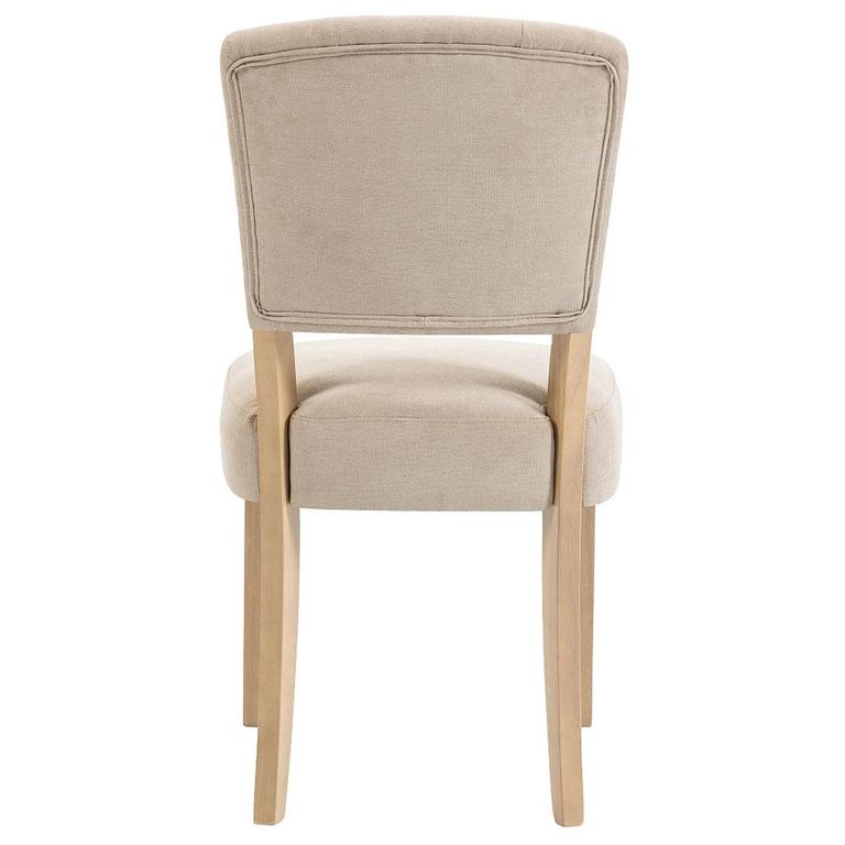 Alice Dining Chair - Set of 2 - Sand Fabric - Pale Legs