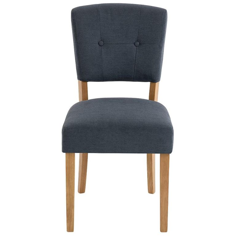 Alice Dining Chair - Set of 2 - Slate Fabric - Natural Legs