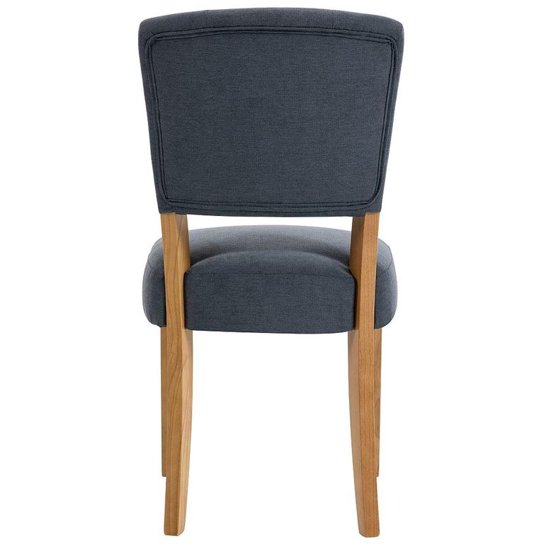 Alice Dining Chair - Set of 2 - Slate Fabric - Natural Legs