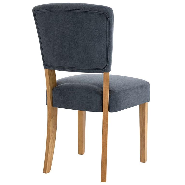 Alice Dining Chair - Set of 2 - Slate Fabric - Natural Legs