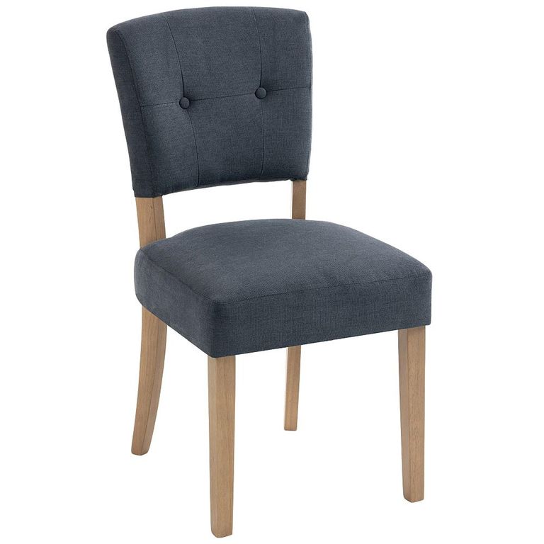 Alice Dining Chair - Set of 2 - Slate Fabric - Pale Legs