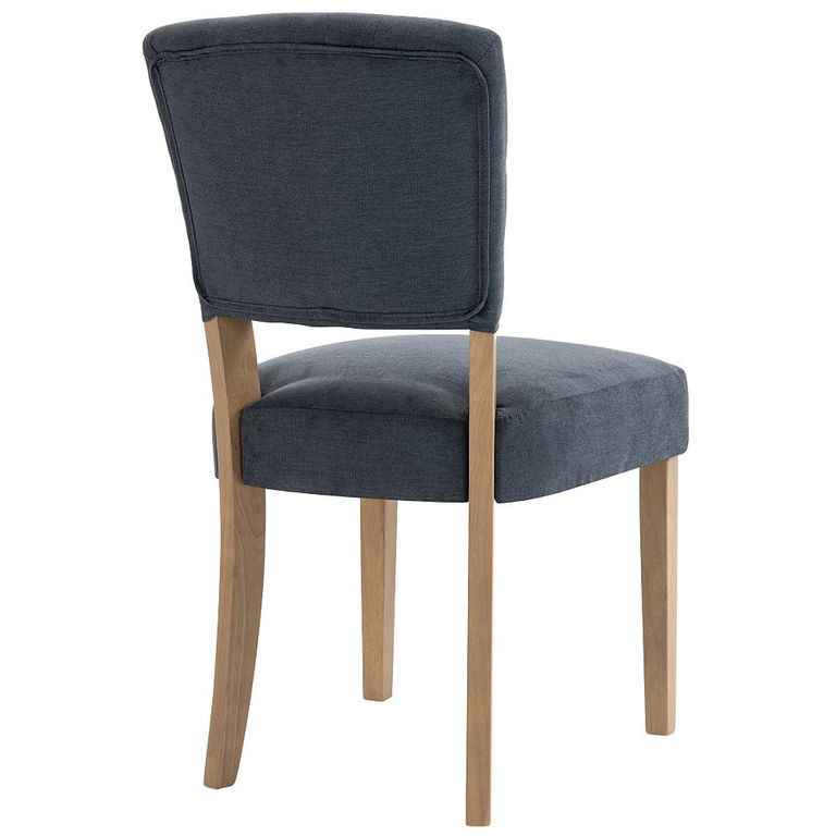 Alice Dining Chair - Set of 2 - Slate Fabric - Pale Legs