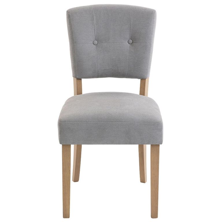 Alice Dining Chair - Set of 2 - Stone Fabric - Pale Legs