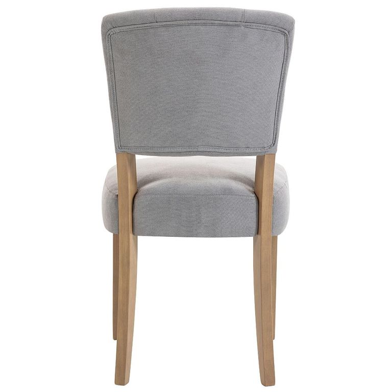 Alice Dining Chair - Set of 2 - Stone Fabric - Pale Legs
