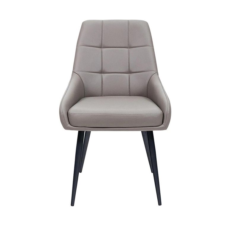 Ava Dining Chair - Set of 2 - Taupe Faux Leather