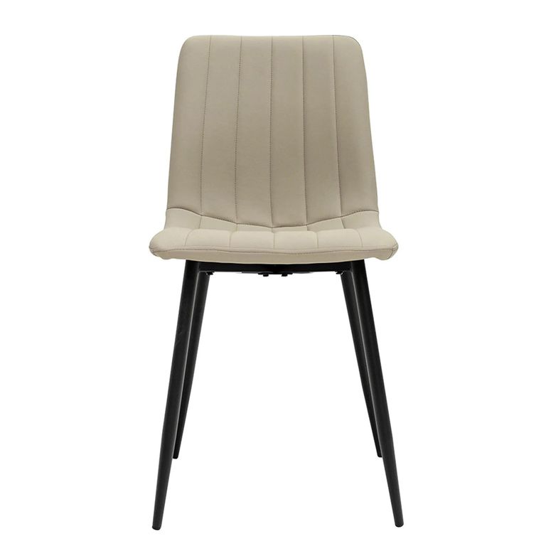 Dining Chair - Set of 4 - Stone Faux Leather