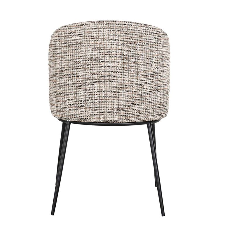 Elvi Dining Armchair - Set of 2 - Curved Back - Trendy Nature - Fabric and Metal