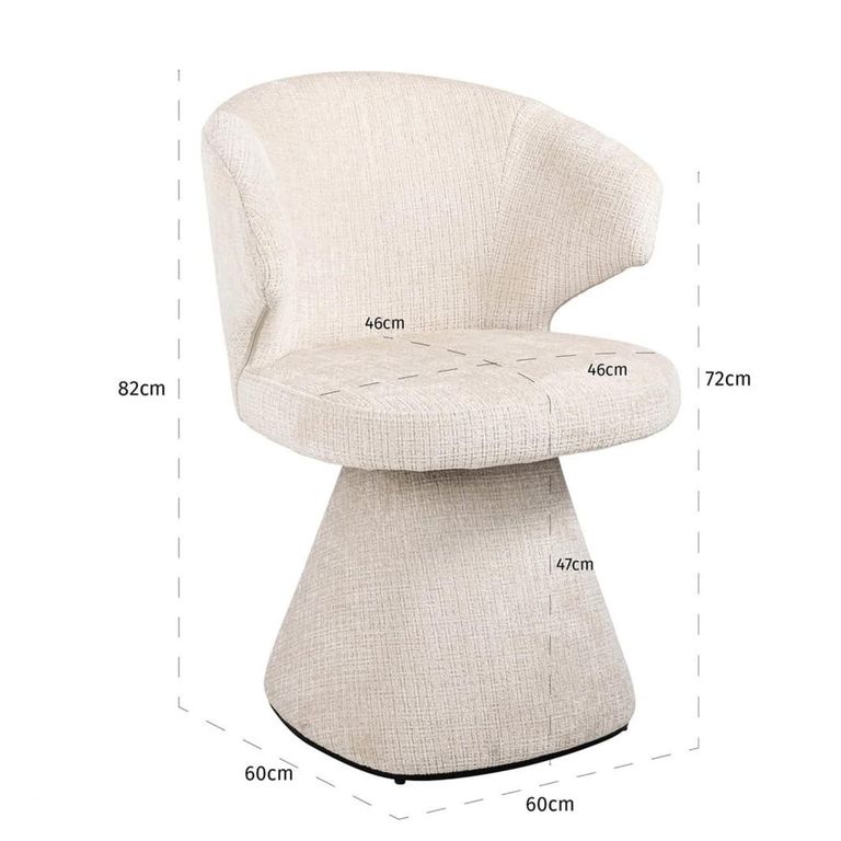 Gatsbi Dining Chair - Niagara Beige - Fabric