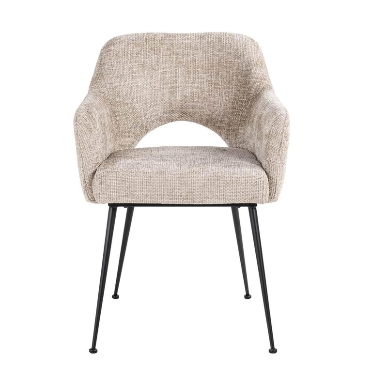 Jenthe Dining Armchair - Renegade Desert - Fabric and Metal