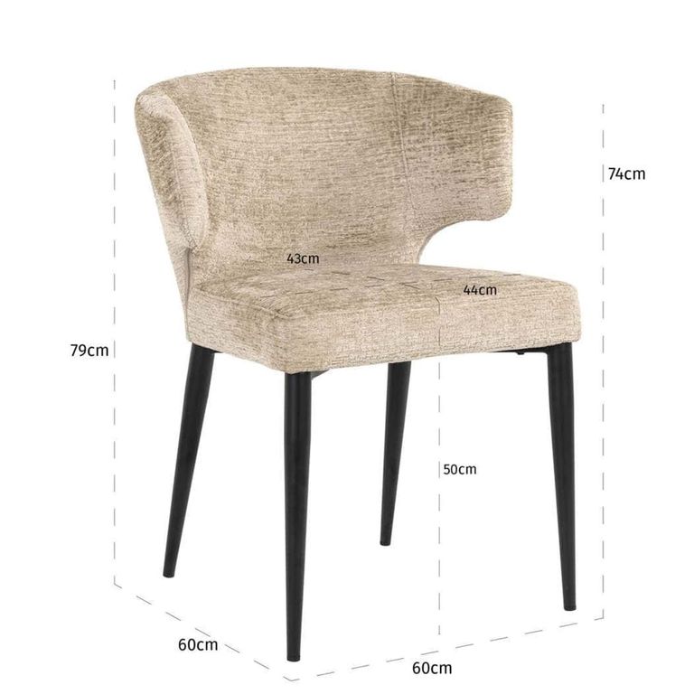 Taylor Dining Chair - Desert Fusion - Fabric and Metal