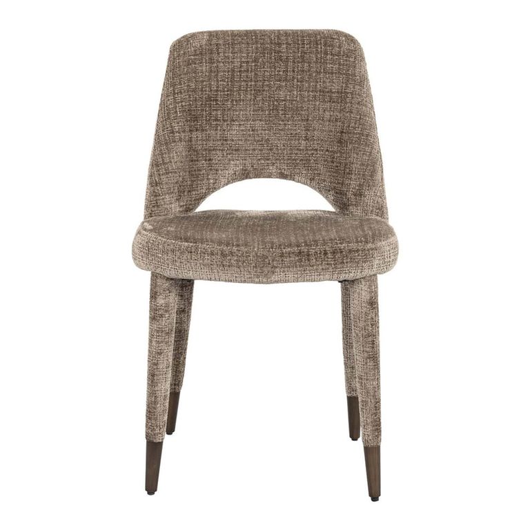 Cecilia Stone Chenille Fabric Dining Chair (Set of 2)