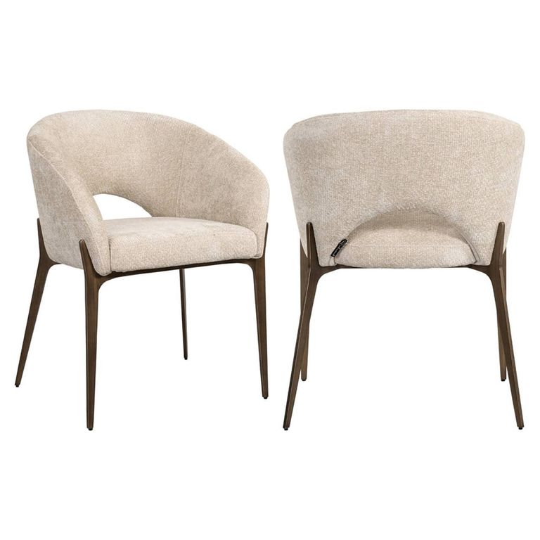 Kenzi Cream Fabric Dining Chair