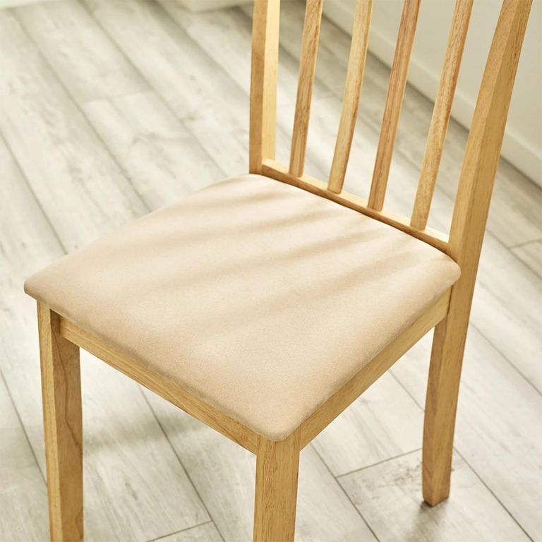 Coast Dining Chair - Set of 2 - Natural - Cream - Solid Wood and Fabric
