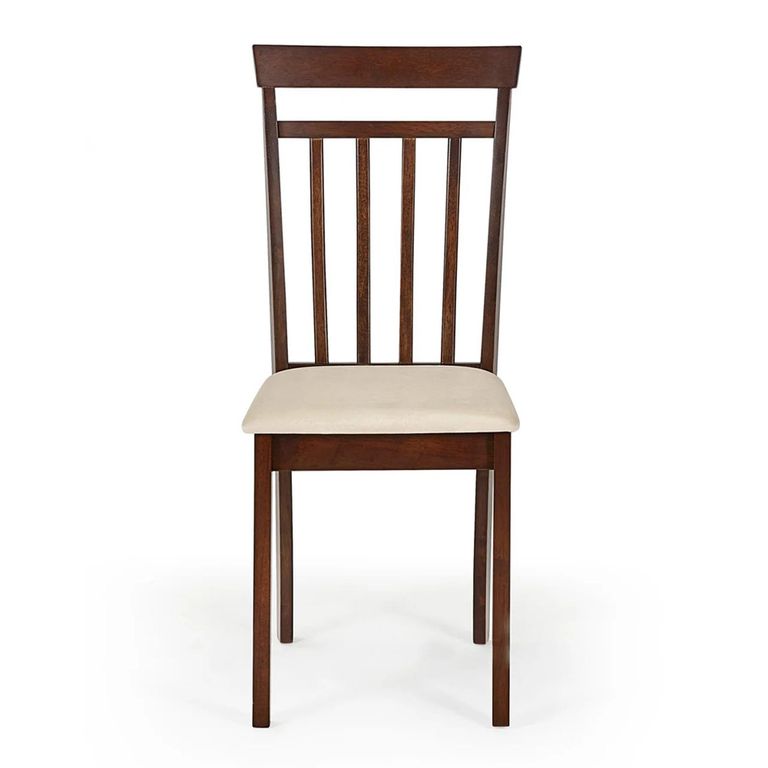 Coast Dining Chair - Set of 2 - Walnut - Cream - Solid Wood and Fabric