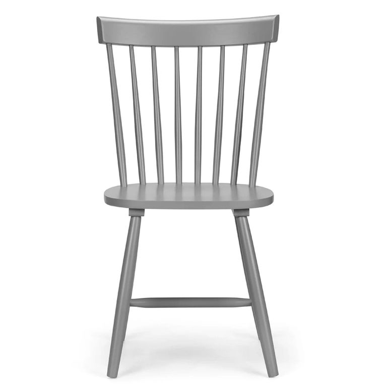 Torino Dining Chair - Set of 4 - Spindle Curved Back - Grey - Wood