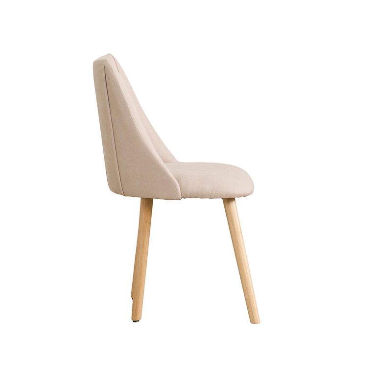 Kylo Dining Chair - Set of 2 - Beige - Fabric and Oak