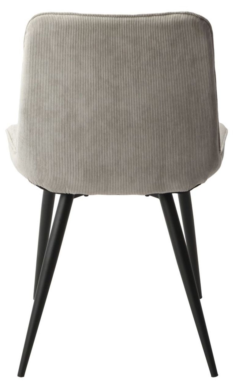 2 x Aspen Diamond Stitch Light Grey Fabric Dining Chair