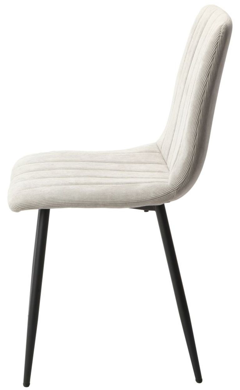 2 x Aspen Straight Stitch Light Grey Fabric Dining Chair