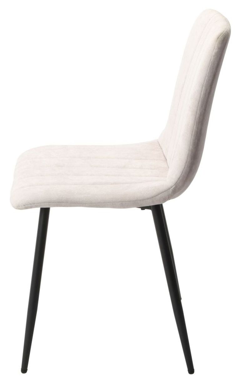 2 x Aspen Straight Stitch Natural Fabric Dining Chair