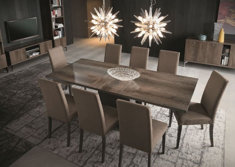 Matera Dining Chair - Set of 2 - Leather - Solid Back