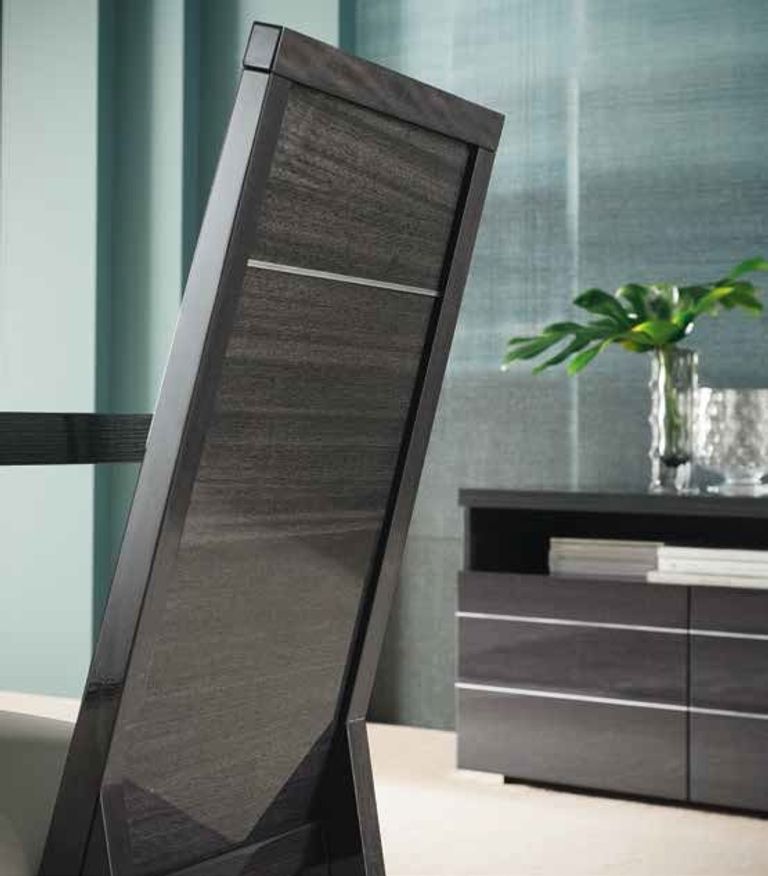 Versilia Dining Chair - Set of 2 - Black Faux Leather