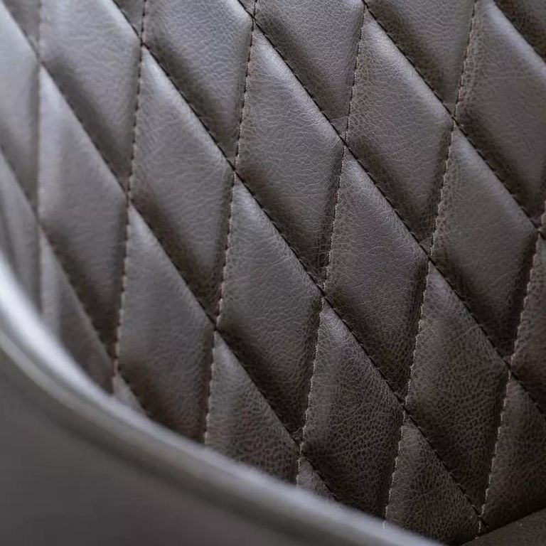 2 x Amber Dark Brown Faux Leather Dining Chair