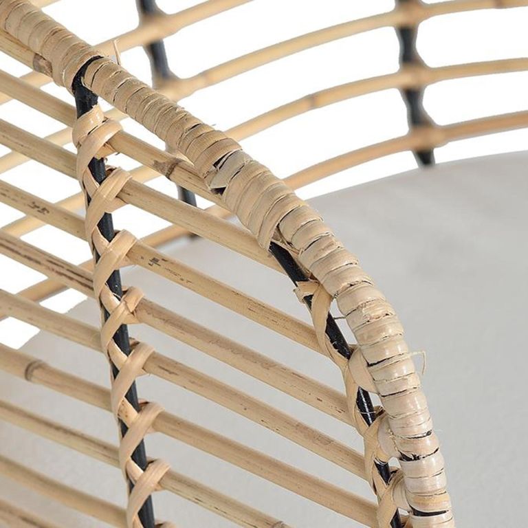 Angie Dining Chair - Rattan and Metal - Set of 2