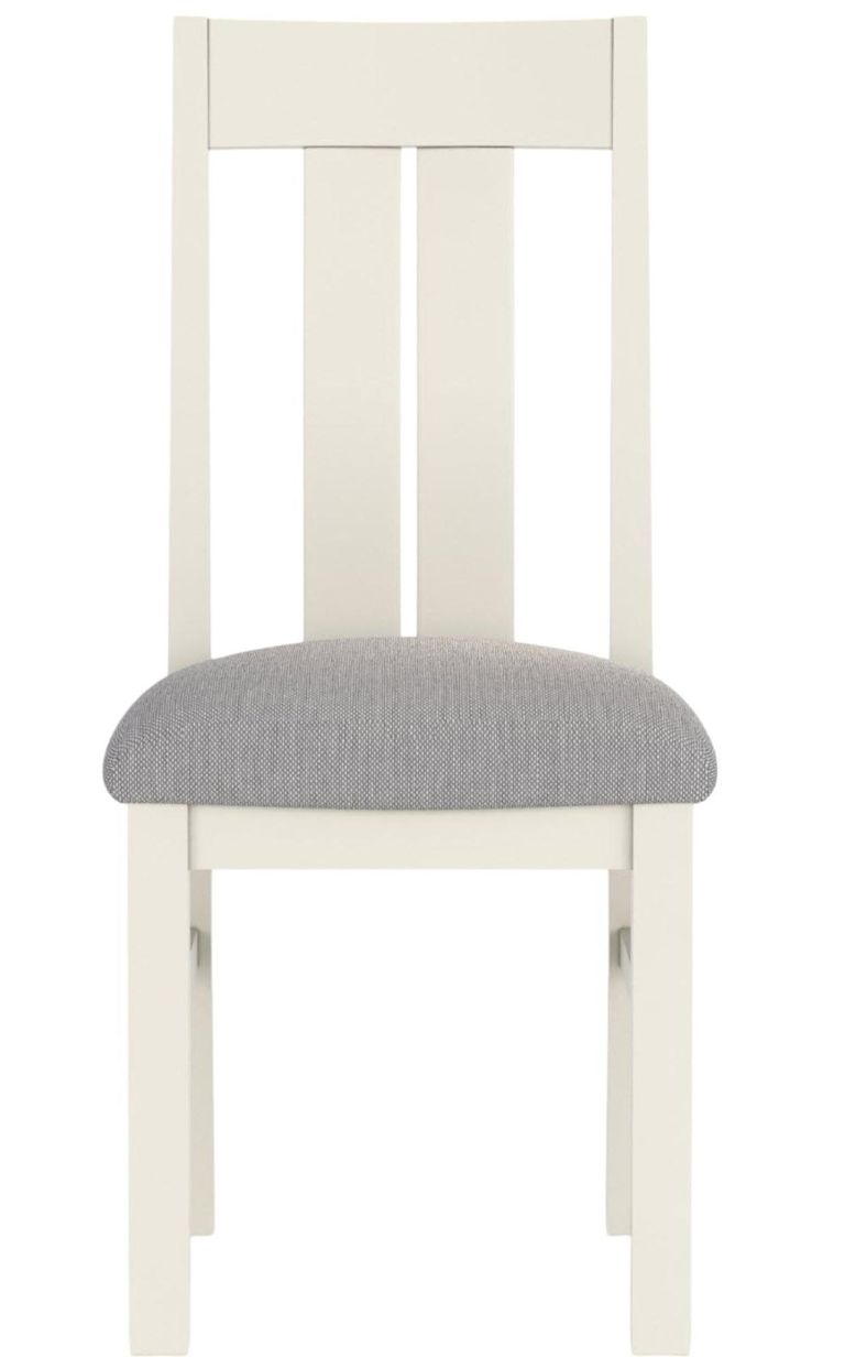 2 x Arden Grey Painted Slatted Back Dining Chair
